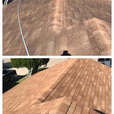 Soft wash roof cleaning