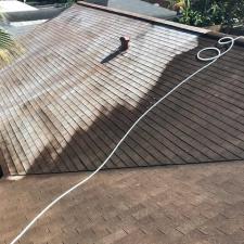 Soft wash roof cleaning